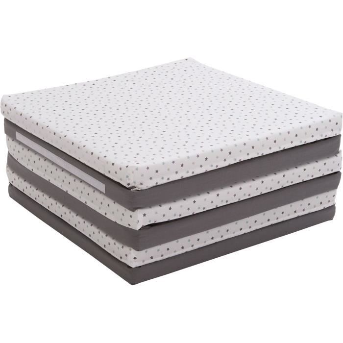 Tappeto da gioco XL - CANDIDE - Scalabile 5 in 1 - Grigio / Stelle