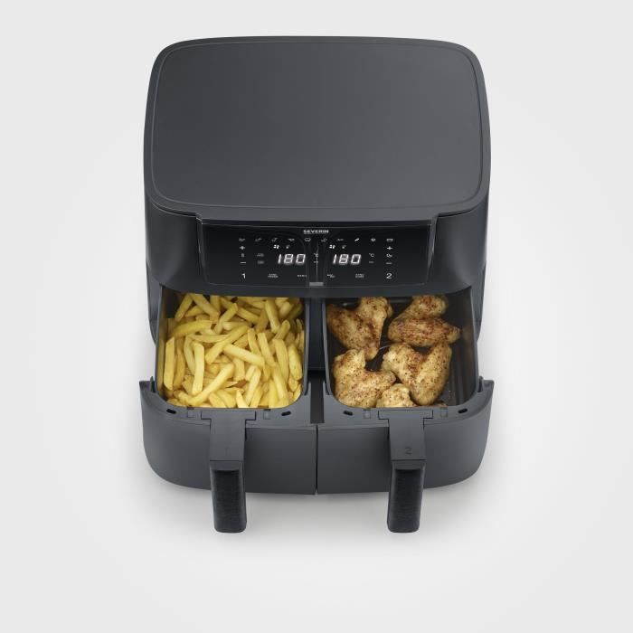 Friggitrice ad aria SEVERIN FR2463 - Capacit� 8 l - Doppia vasca - 10 programmi - 2600 W