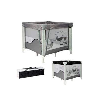 BAMBISOL - Box/culla pieghevole per bambini 90x90 cm con 2 livelli per dormire - Borsa per il trasporto, area giochi