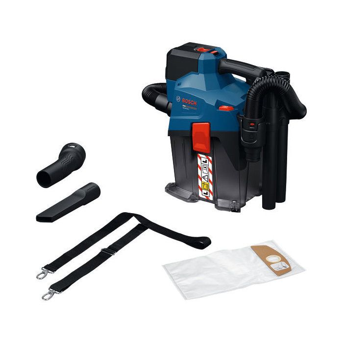 Aspirapolvere senza fili BOSCH PROFESSIONAL - GAS18V-6LS - 18V - 4,5L - 3000 cm� - 36 l/s - Con accessori