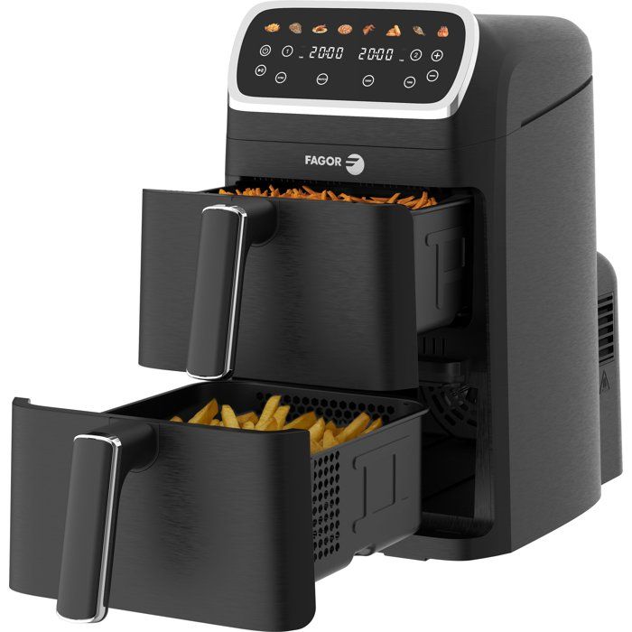 Friggitrice ad aria - FAGOR - FG7503 - Capacit� 8 litri - Doppio serbatoio da 4 litri - 8 programmi - 2600 W