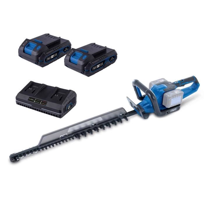 Kit tagliasiepi a batteria BC-HT720-X - lunghezza di taglio 65 cm - SCHEPPACH 20V IXES + 2 batterie da 4 Ah + caricabatterie doppio