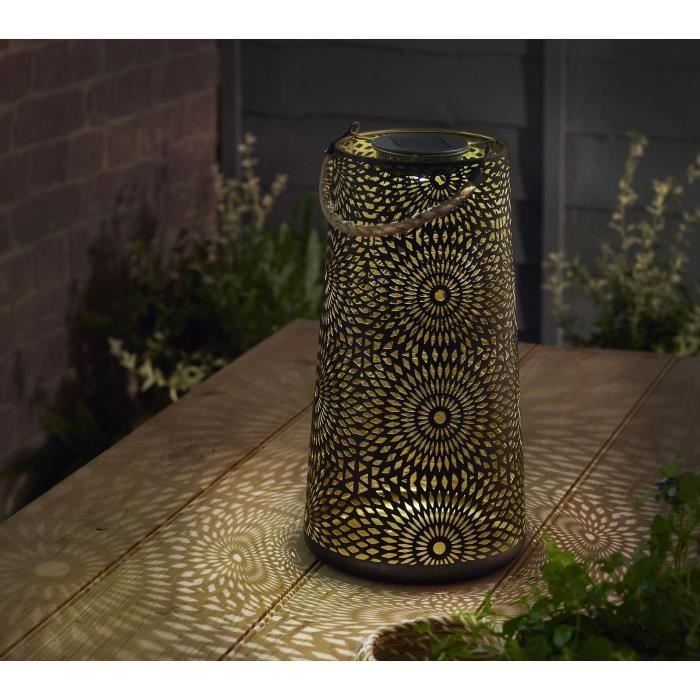 Lanterna solare - SMART GARDEN - Muscat XL - 5 lumen - LED bianco freddo - Metallo - 36,5 x 21,5 x 21,5 cm