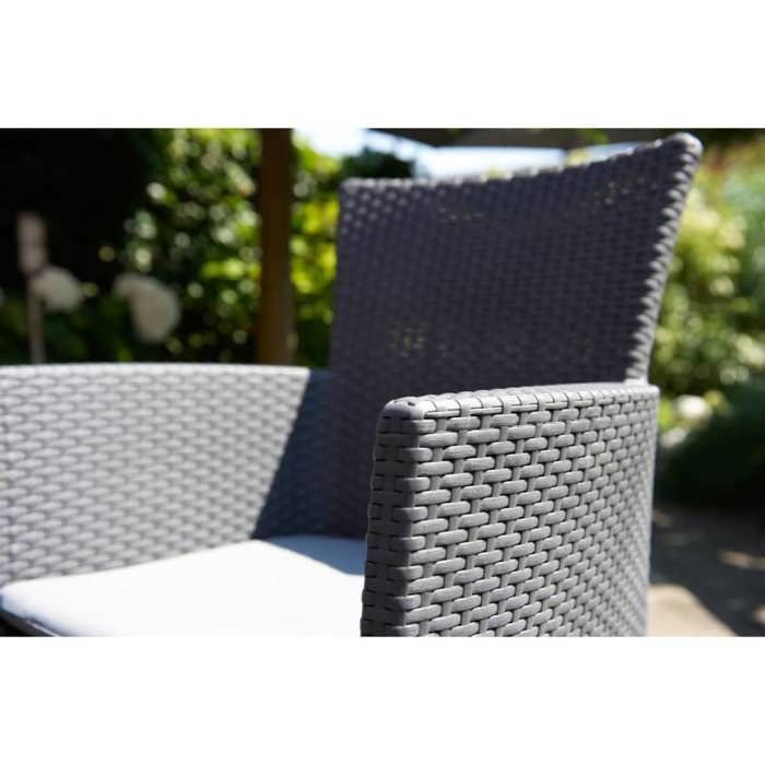 IOWA Poltrona da giardino in simil rattan grigio