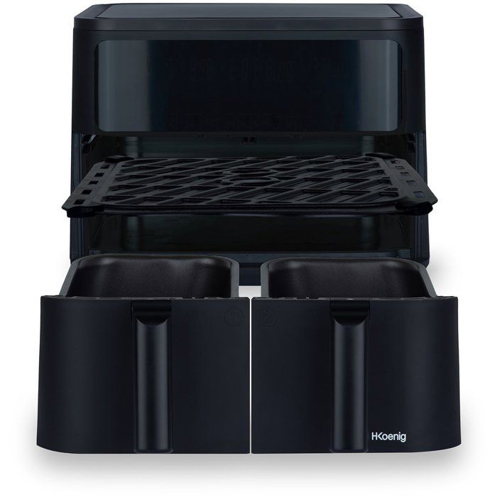 Friggitrice senza olio HKoeNIG - FRY900 - Capacit� 9 l - Doppia vasca 4,5 l - 8 programmi di cottura - 2400 W