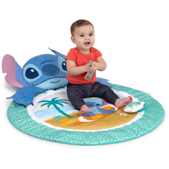 DISNEY BABY - STITCH - Alfombra de juego para beb�, evolutiva, arco con juguetes sensoriales, peluche, espejo, coj�n Stitch, sonajero
