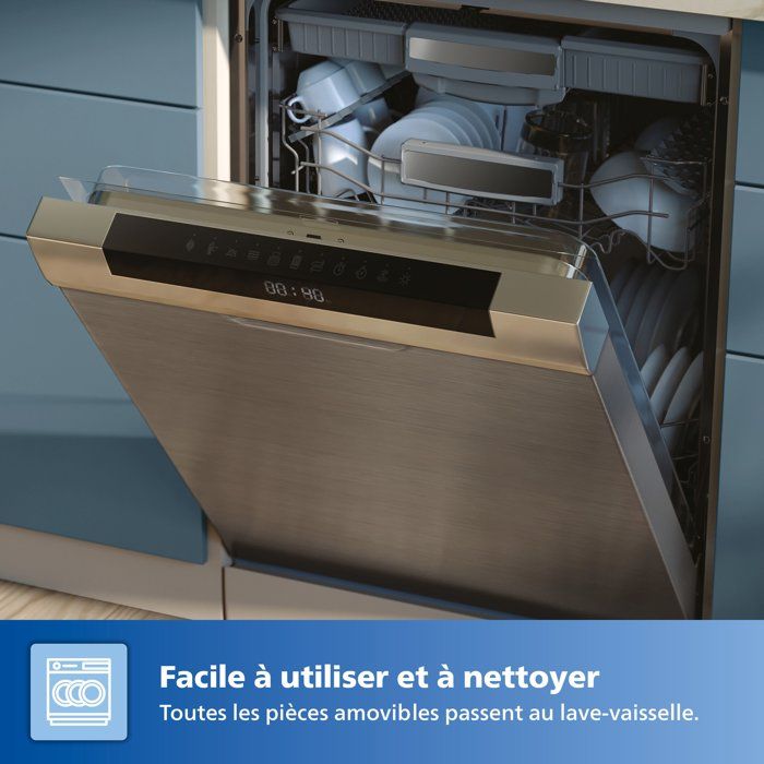 Friggitrice ad aria Philips - NA210/00 - Serie 2000 - Capacit� 3,2 L - 13 programmi di cottura - 1300 W - Nera