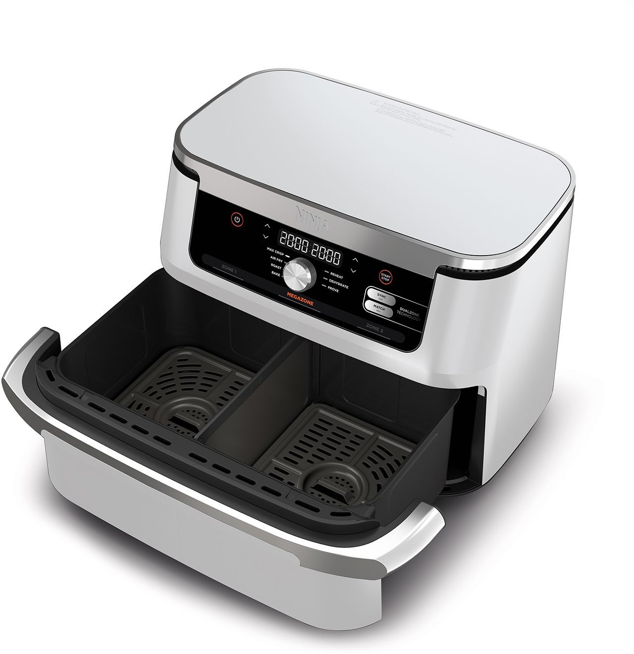 Friggitrice ad aria NINJA Foodi Flex AF500EUWH - Capacit� 10,4 l - 7 programmi di cottura - Bianco - 2470 W