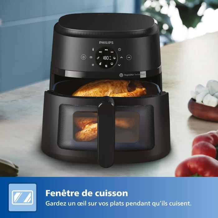 Friggitrice senza olio - PHILIPS - AirFryer NA230/00 - Capacit� 6,2L - 13 programmi di cottura - 1700W