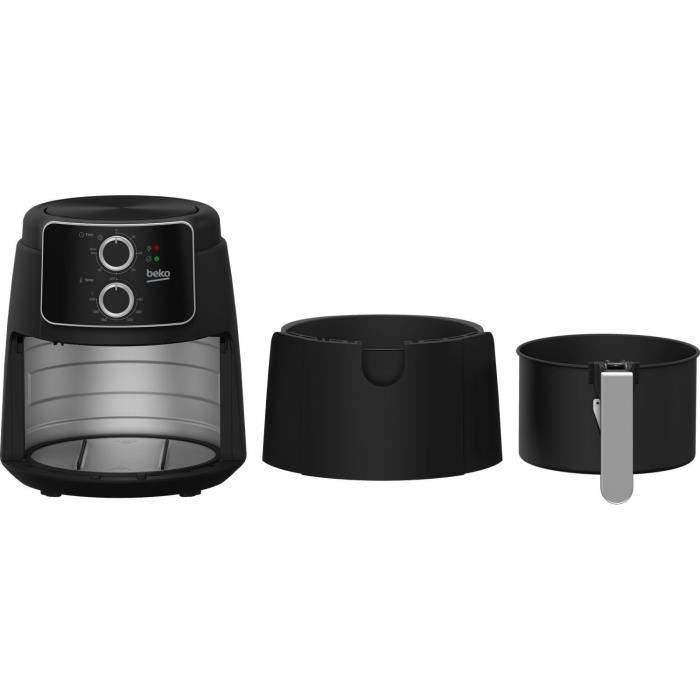 Friggitrice multifunzione senza olio - BEKO - FRL2242B - 1500 W - 3,9 L per 0,8 kg di patatine - Temporizzatore spegnimento circuito - Nero