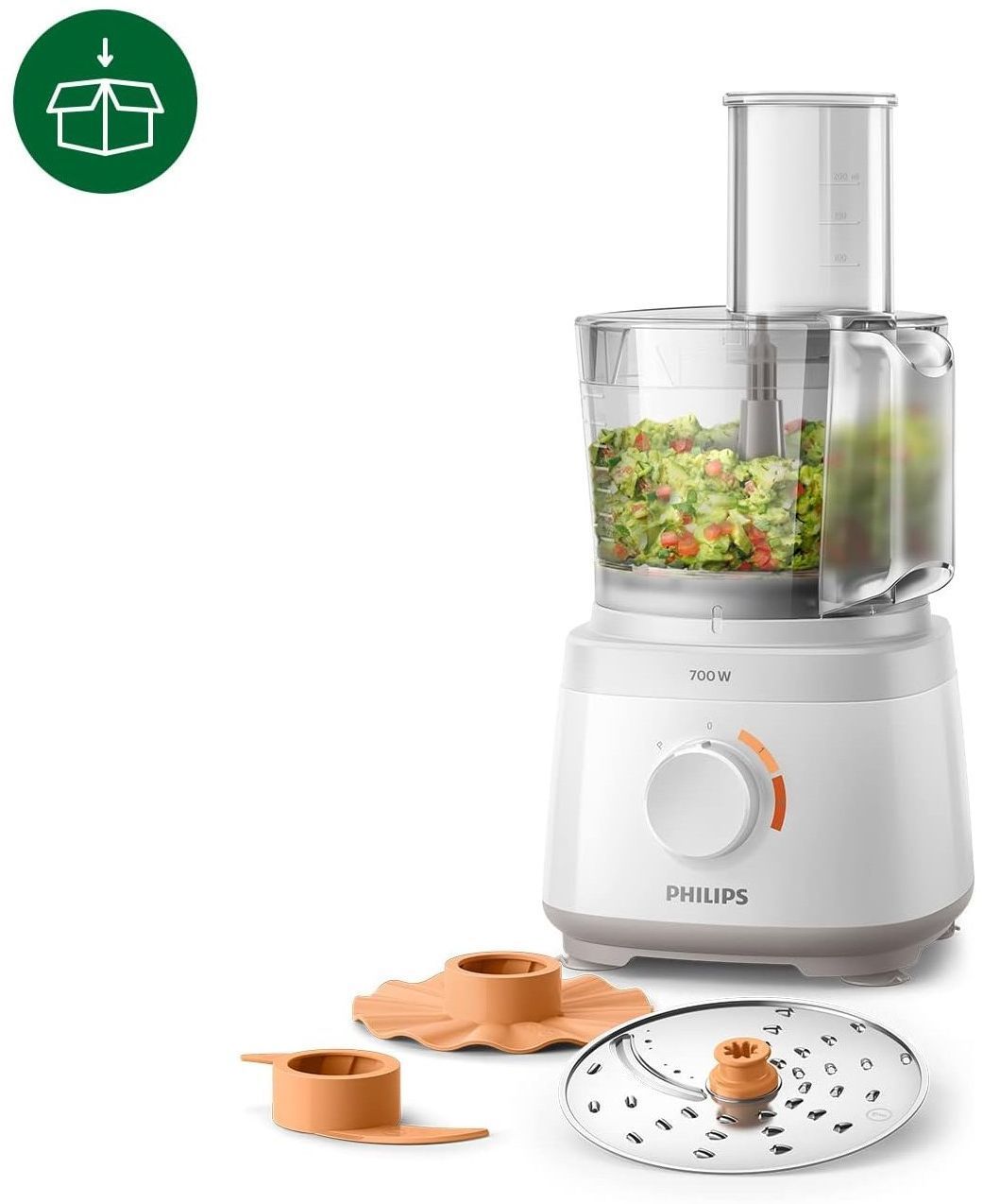 Robot multifunzione - PHILIPS - HR7320/00 - 700 W - 19 funzioni - 1,5 L - Bianco