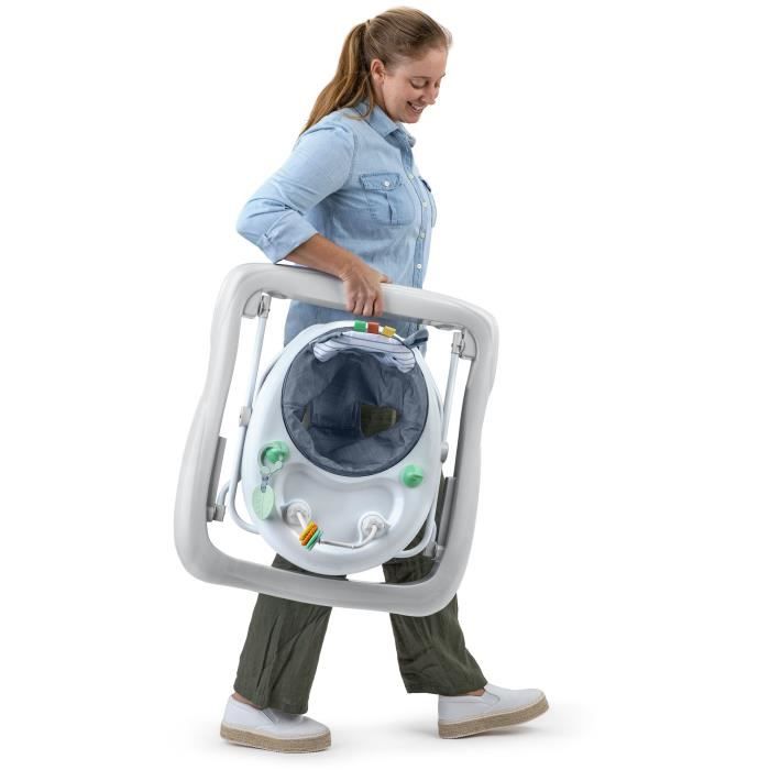 Girello con attivit� - INGENUITY - Collezione Chambray - Schienale comodo e imbottito - 3 altezze - Pieghevole