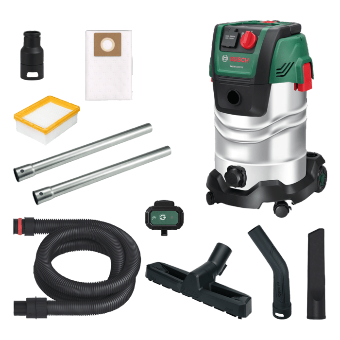 Aspirapolvere universale BOSCH - PAS 30-240PRS - 1300W - 67 l/s - Serbatoio 30L - 240 mbar