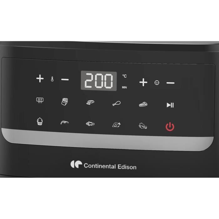Friggitrice ad aria Continental Edison CEFR240092L - 1800W - 9,2L - Nero
