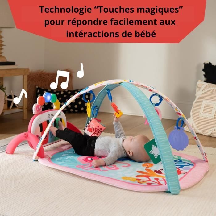Tappetino da gioco 4 in 1 per bambine BABY EINSTEIN - Kickin' Tunes - Pianoforte giocattolo, giocattoli ad arco sensoriale, multilingue