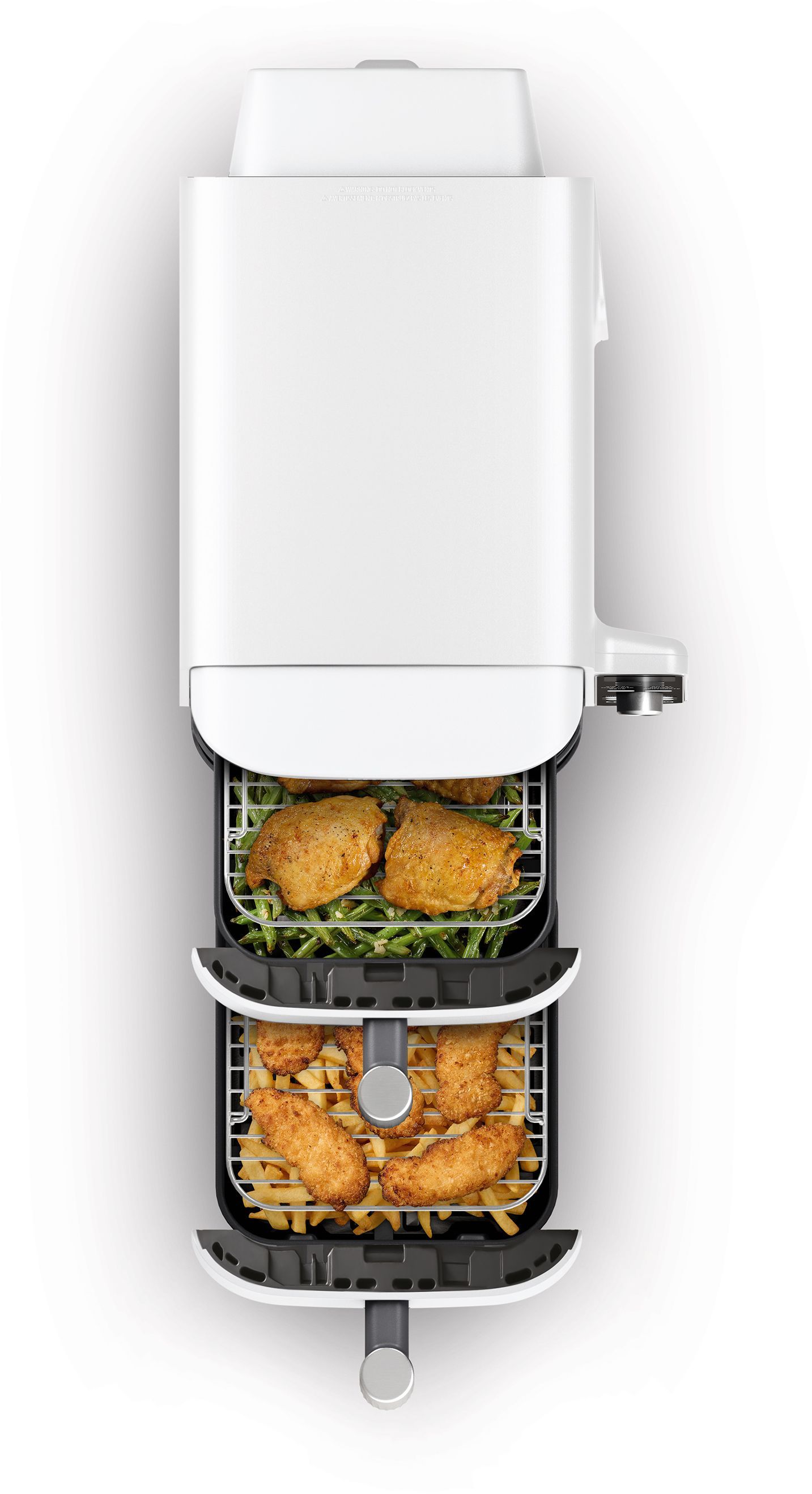 Friggitrice ad aria NINJA - Doppia pila XL SL400EUWH - Capacit� 9,5 l - 6 programmi di cottura - Bianco - 2470 W