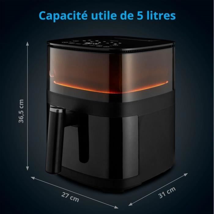 Friggitrice ad aria calda senza olio - MD 11780 - Temperatura fino a 230�C - 10 programmi - 5 L - 1500 Watt
