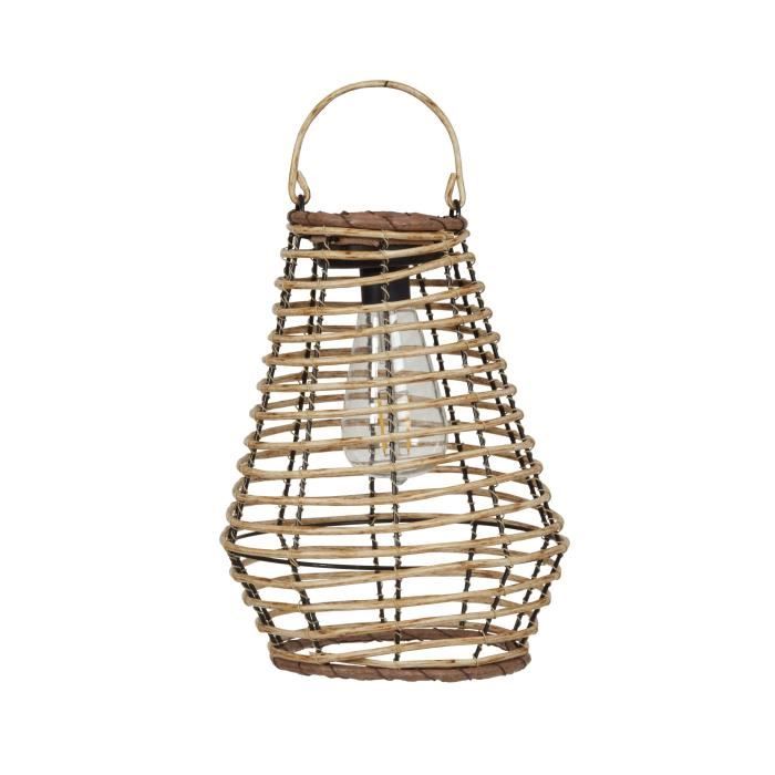Lanterna solare - SMART GARDEN - Maris - Filamento LED bianco caldo - 5 lumen - Beige naturale - Plastica - 27 x 21 cm