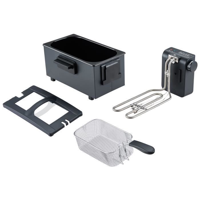 Friggitrice - CONTINENTAL EDISON - CEFR3BLK - 3 L - 2000 W - 1 cestello - Nero