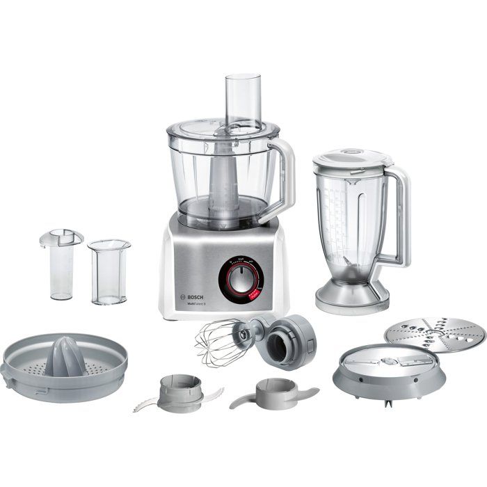 Robot da cucina multifunzione - BOSCH - B1EMC812S8 - 1250 W - 3,9 L - Velocit� variabile + Turbo - Bianco / Acciaio inox