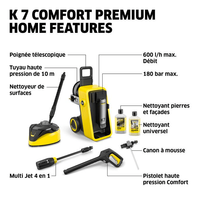 Idropulitrice ad alta pressione KARCHER K 7 Comfort Premium Home - 600 l/h - 3000 W - 180 bar