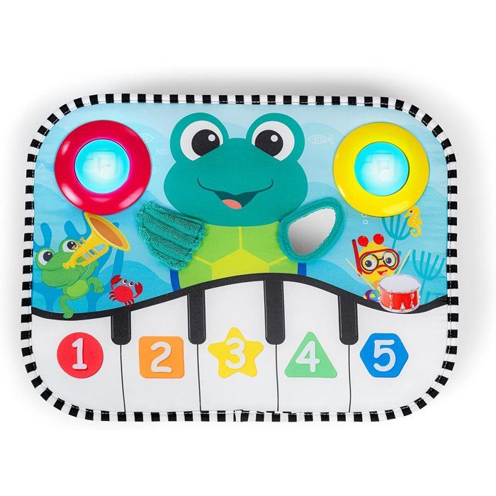 BABY EINSTEIN Ocean Explorers Neptune's Kick & Explore tappetino da gioco musicale, giocattolo per culla, dalla nascita