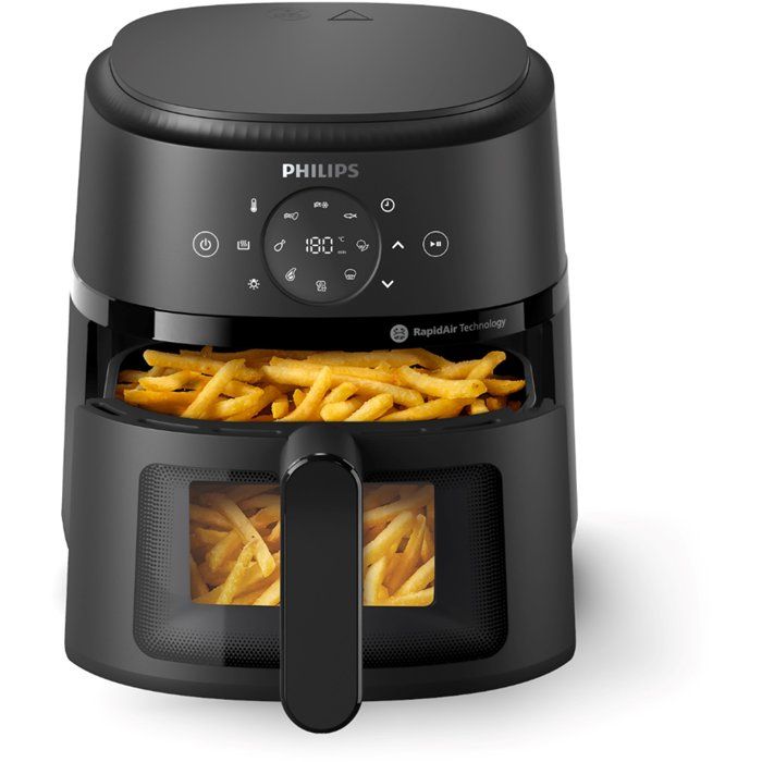 Friggitrice ad aria Philips - NA210/00 - Serie 2000 - Capacit� 3,2 L - 13 programmi di cottura - 1300 W - Nera