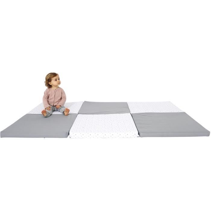 Tappeto da gioco XL - CANDIDE - Scalabile 5 in 1 - Grigio / Stelle