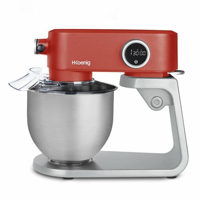 Robot da cucina - HKoeNIG - KM124 - 5L - 8 velocit� - Rosso opaco e argento