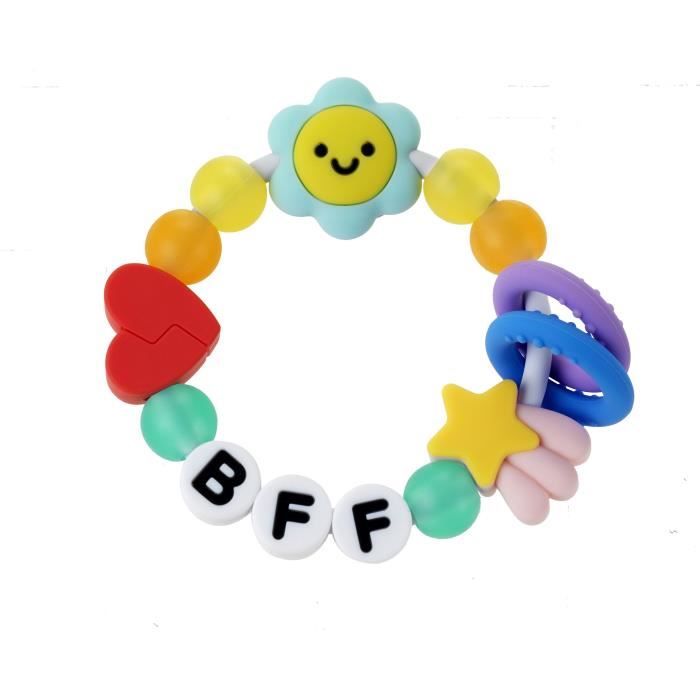 Braccialetto dell'amicizia da dentizione - INFANTINO - 316790 - Silicone - Migliore amico per sempre Amici per la vita