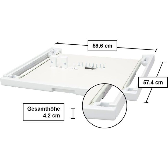 Kit di impilamento - BOSCH - WTZ11400 - Con vassoio scorrevole - 60 cm - Bianco