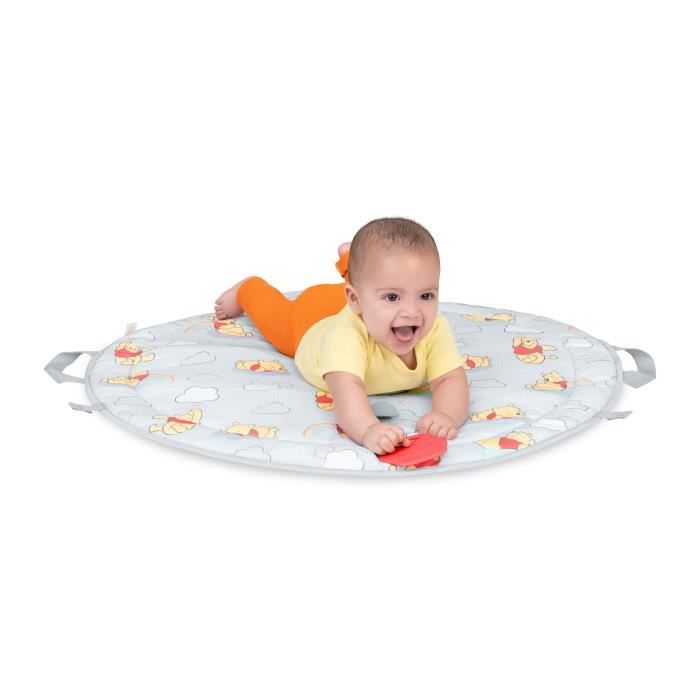 DISNEY BABY - WINNIE - Tappetino da gioco reversibile, pieghevole e convertibile per neonati - arco in legno - giocattoli sensoriali e musicali, specchio
