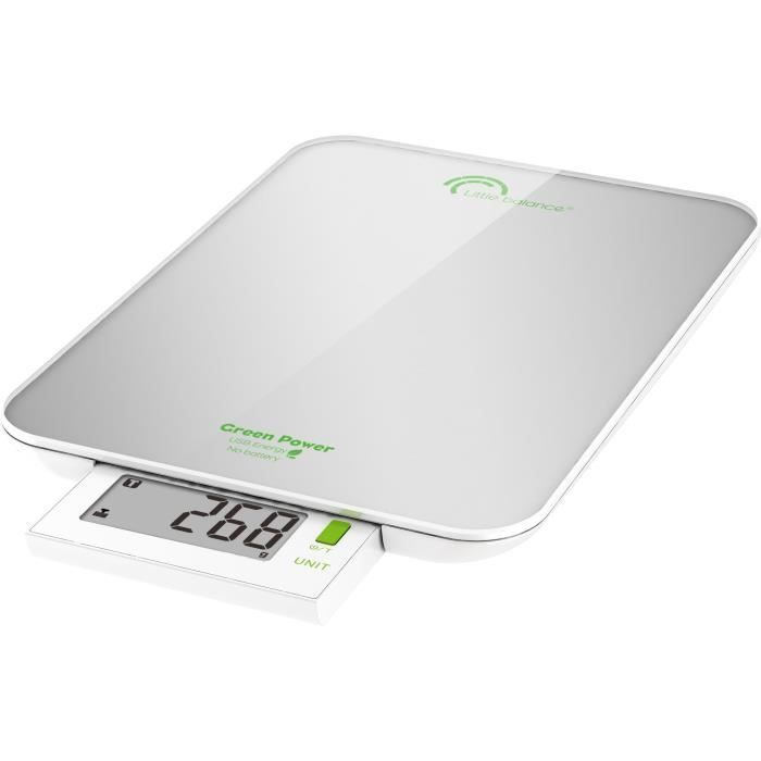 LITTLE BALANCE Balance Green Power USB - 6 kg - 1 g - Argento perlato
