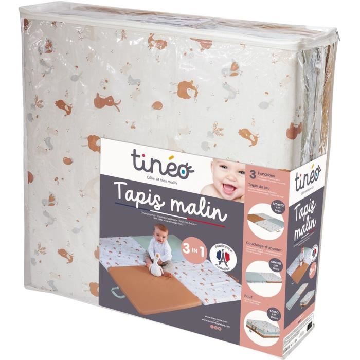 Malin Tineo Little Farmer - multifunzione 3 in 1 e tappeti scalabili - giocate o tappeto di risveglio - 120x120 cm
