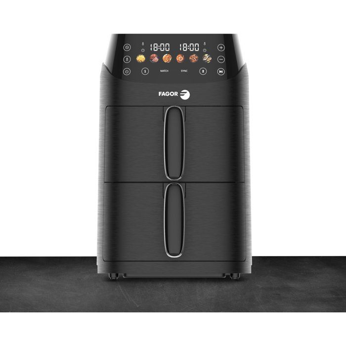 Friggitrice ad aria - FAGOR - FG3301 - Capacit� 5 litri - Doppio serbatoio da 2,5 litri - 6 programmi - 2000 W