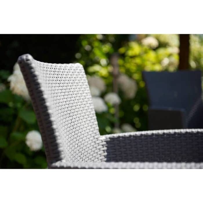 IOWA Poltrona da giardino in simil rattan grigio