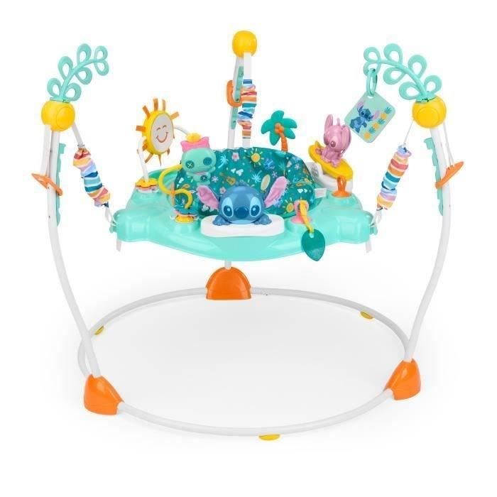 DISNEY BABY -STITCH- Area giochi multi-giocattolo per bambini, sdraietta evolutiva, girevole a 360�, 10 giochi interattivi Disney