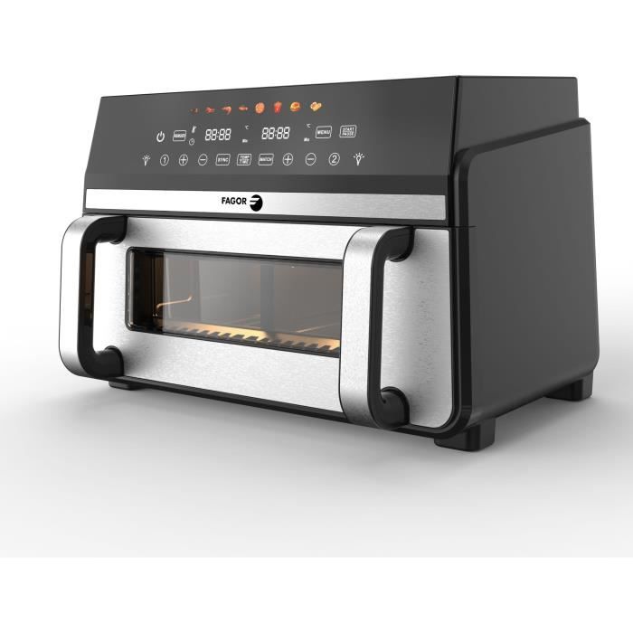 Friggitrice senza olio FAGOR - Airfryer FG10AF - Capacit� 11L - Doppia vasca da 5,5L - Divisore rimovibile - 2200W