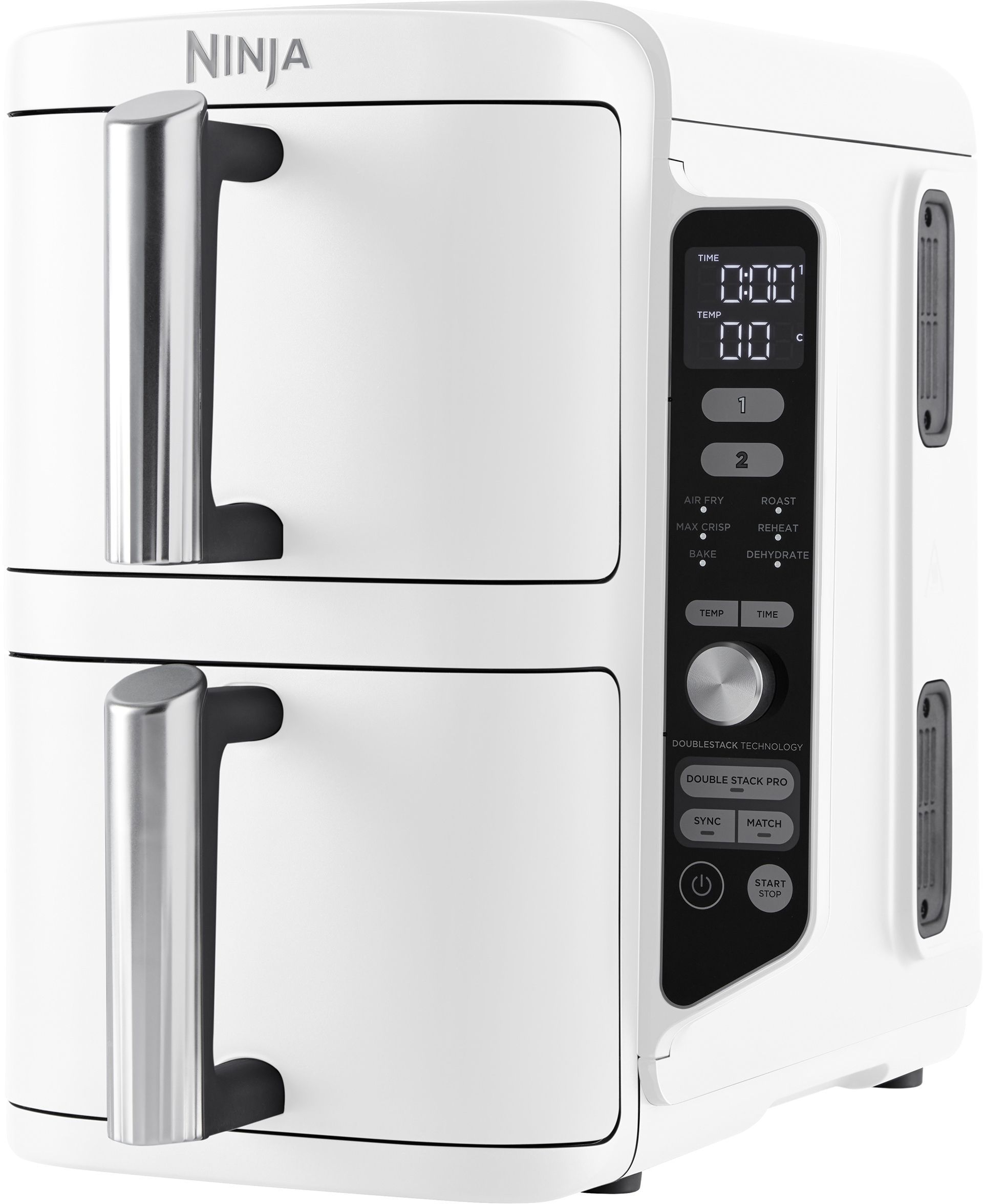 Friggitrice ad aria NINJA - Doppia pila XL SL400EUWH - Capacit� 9,5 l - 6 programmi di cottura - Bianco - 2470 W