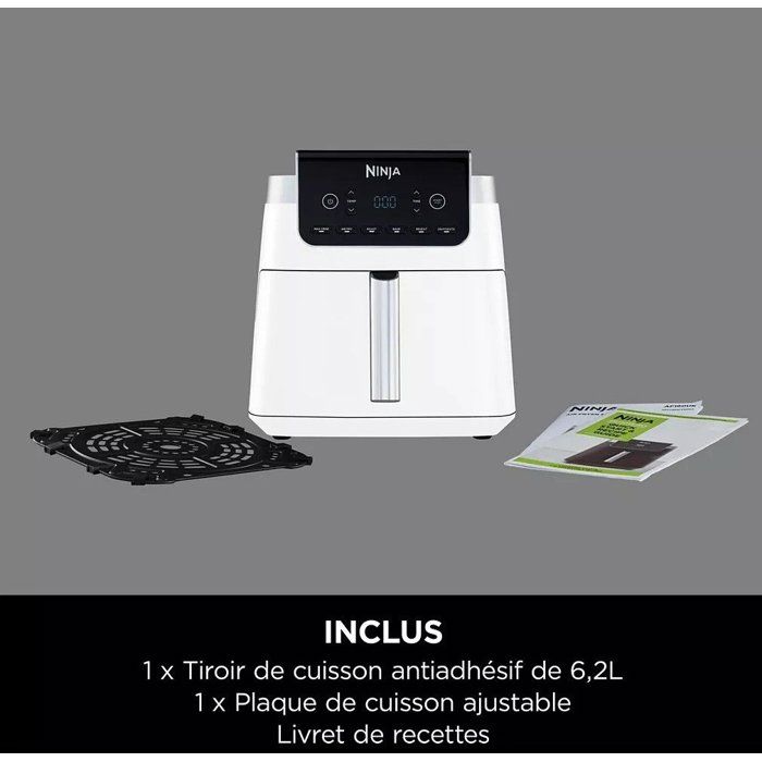 Friggitrice ad aria NINJA - Foodi Max AF180EU - Capacit� 6,2 l - 2000 W - Bianco