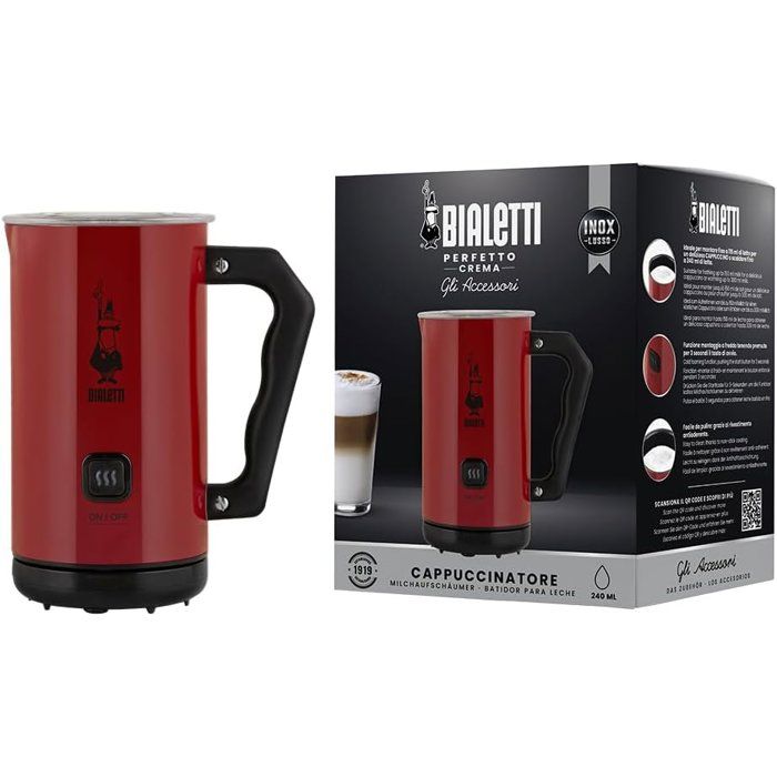 Cappuccinatore elettrico - BIALETTI - MKF02 - 300 ml - Rosso
