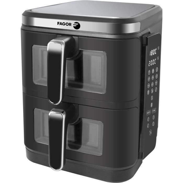 Friggitrice senza olio FAGOR - Airfryer FGD11 - Capacit� 11L - Doppie vasche 5,5 L - 12 programmi di cottura - 2800W