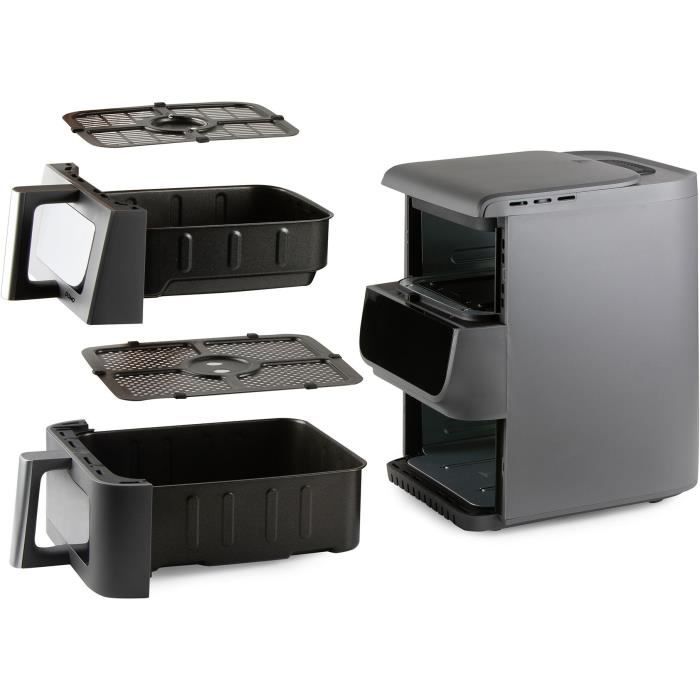 Friggitrice senza olio - DOMO - Airfryer DO550FR - Doppia vasca 3,5 L + 6,5 L - 10 programmi - 2500 W