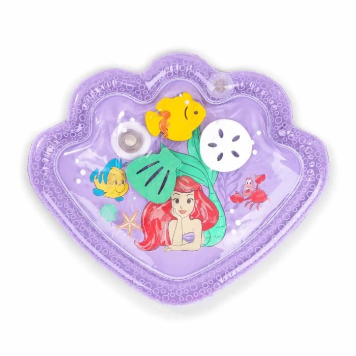 DISNEY BABY -ARIEL- Tappetino per l'acqua per neonati, gioco sensoriale e di sviluppo, gonfiabile, facile da pulire, pieghevole, giocattolo dalla nascita