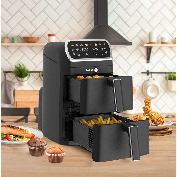 Friggitrice ad aria - FAGOR - FG7503 - Capacit� 8 litri - Doppio serbatoio da 4 litri - 8 programmi - 2600 W