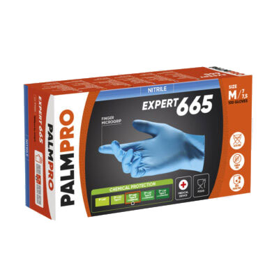 Guanti monouso in nitrile PalmPro expert 665 confezione 100 pezzi taglia M