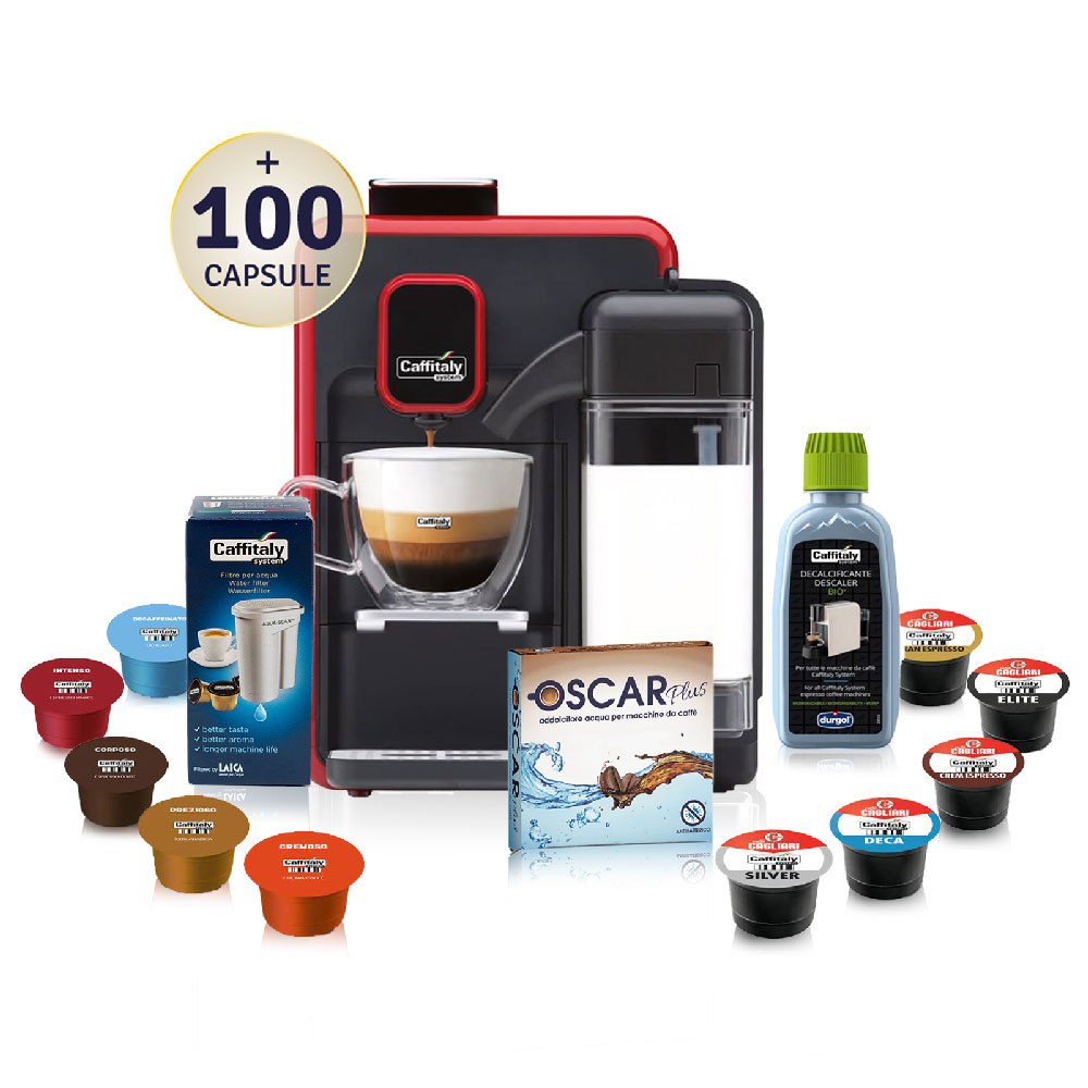 Macchina da caffè Caffitaly S22 Rossa - BOX CONVENIENZA PACK LARGE