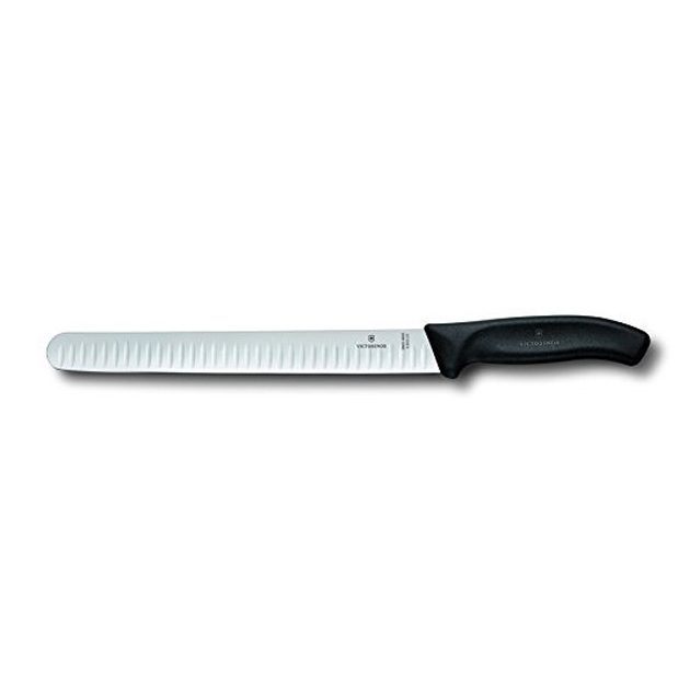 Confezione regalo coltello da salmone alveolato 25 cm nero - Victorinox Swissclassic