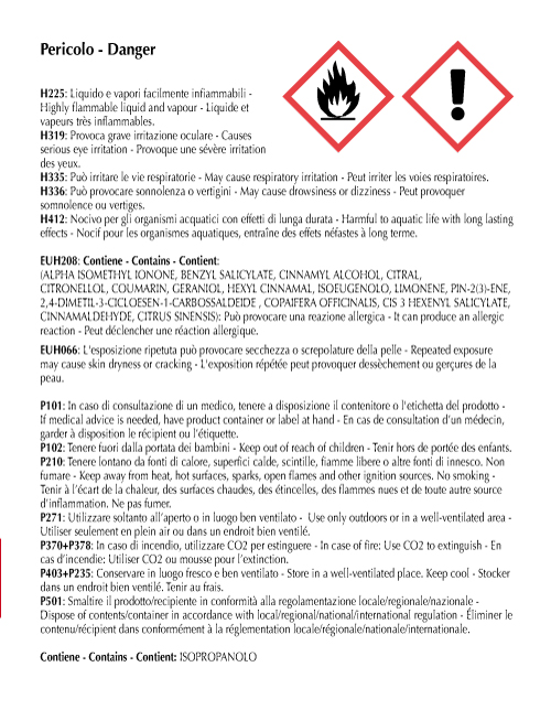 Ricarica per lampada catalitica Cannella e Arancio da 500 ml.