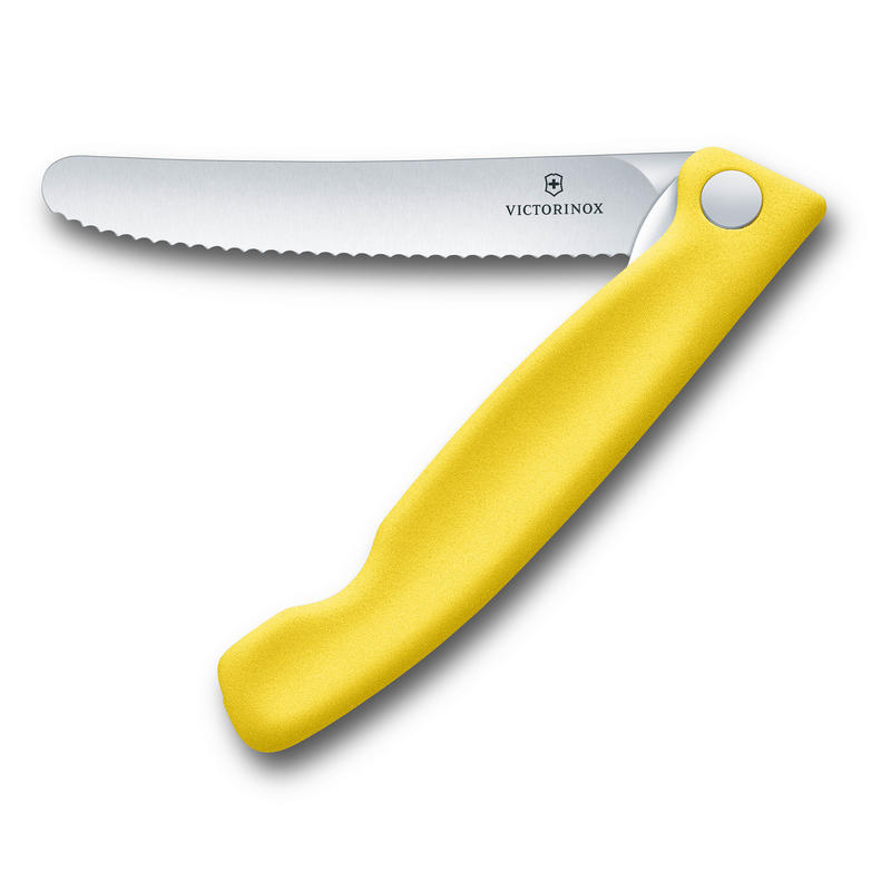 Coltello pieghevole seghettato giallo - Victorinox Swissclassic